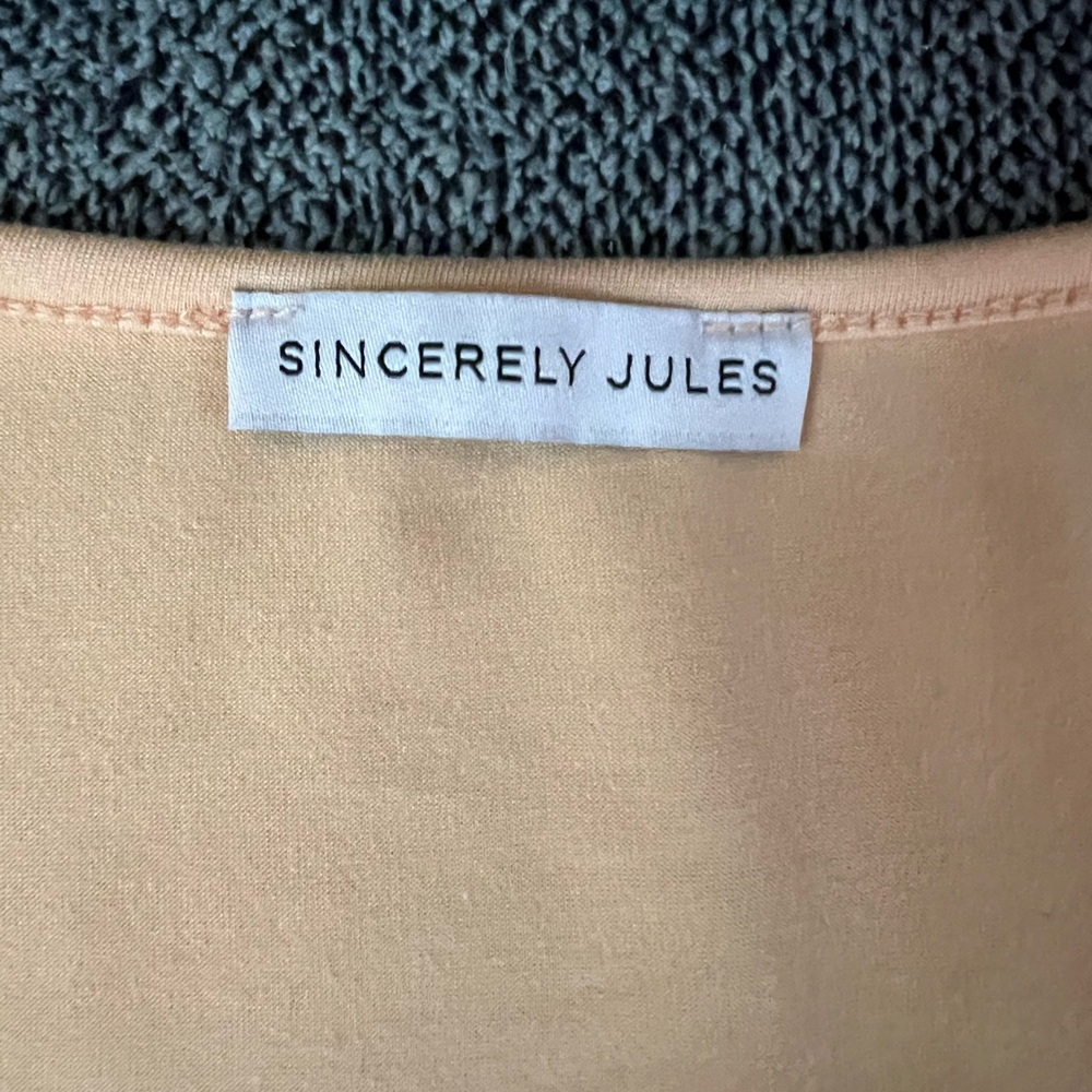 Square Neck Peach Top - Picture 3 of 5